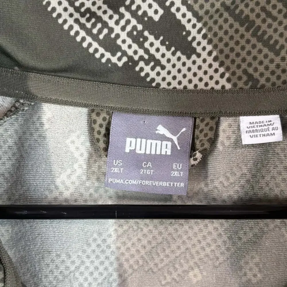 Puma Contrast Jacket 2.0 Full Zip Green Camo